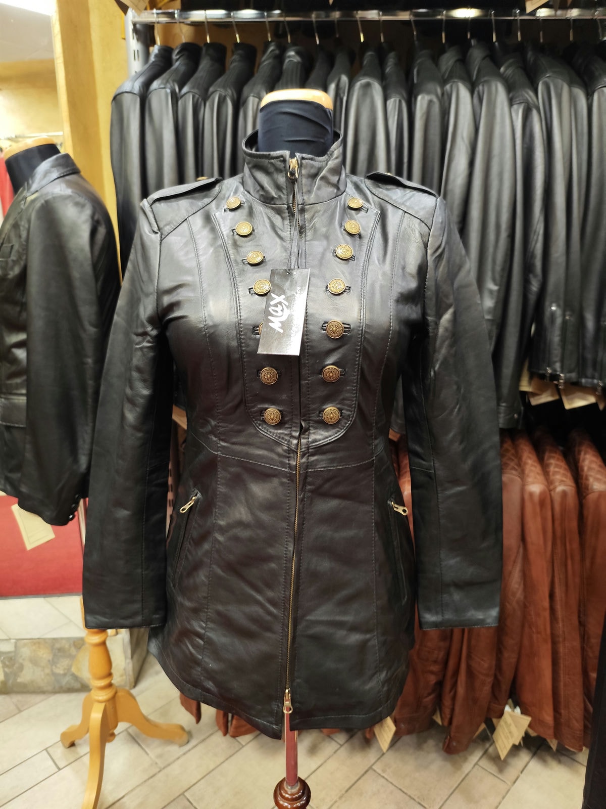 Cropped Faux leather Jacket